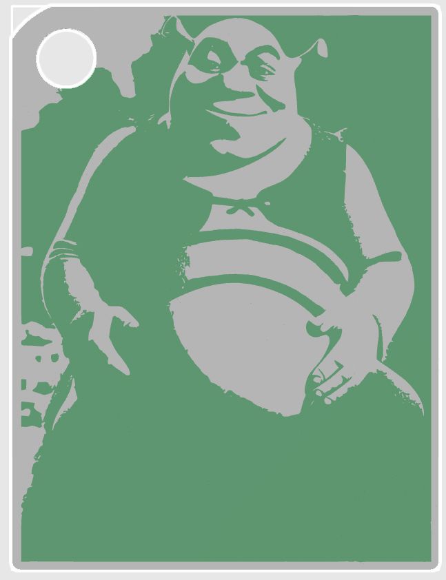 Pregnant Shrek Key Chain